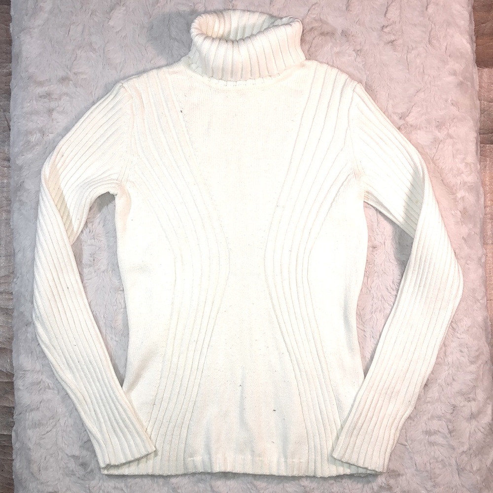 Style & Co Turtle Neck White Sweater
